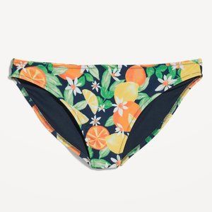 NWT Old Navy Lemons Oranges Floral Print Low-Rise Bikini Swim Bottom - Size XXL